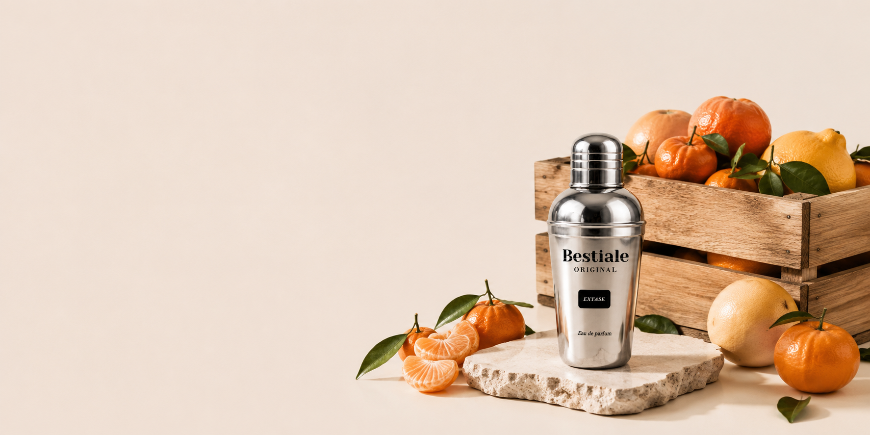 Bestiale — shaker de parfum argenté